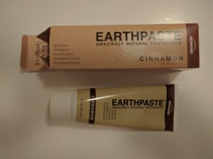 Earthpaste cinnamon toothpaste and box